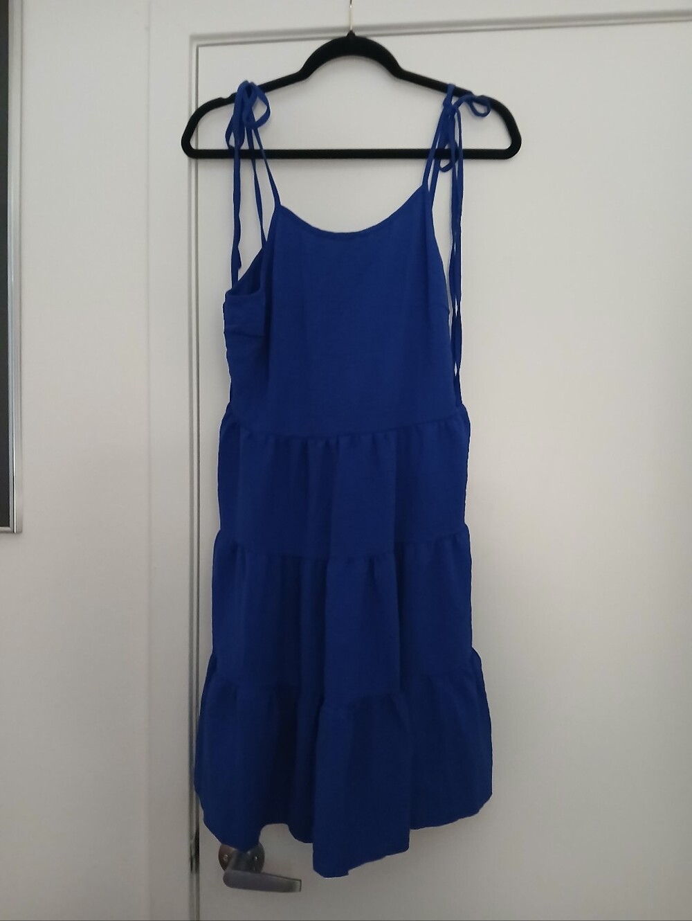 SHEIN Royal Blue Ruffled Mini Dress